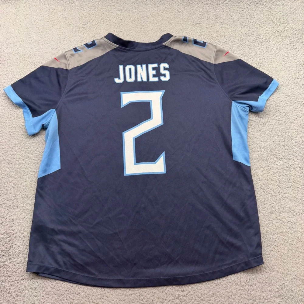 Nike Tennessee Titans Julio Jones #2 Youth Size XL Navy Blue NFL Football Jersey